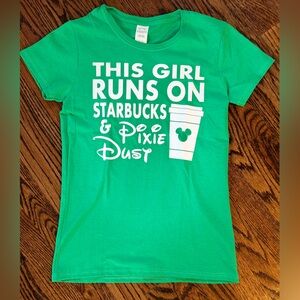 Women’s Disney Starbucks Pixie dust tee shirt size small NEW
